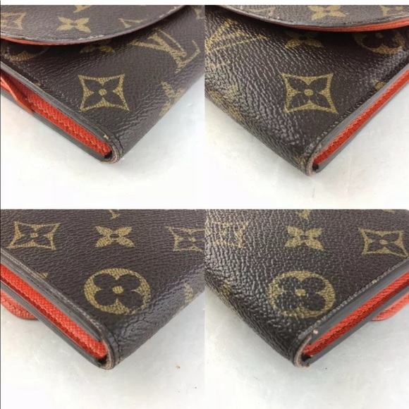 SOLD AUTHENTIC LOUIS VUITTON EMILIE ORANGE WALLET - Picture 4 of 8